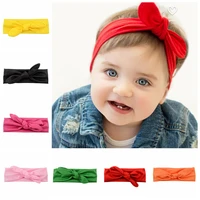 1pc new headbands knot tie headwrap girl kids knot rabbit elasticity hairband hair accessories summer style 589