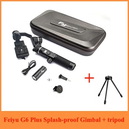 plus and tripod Feiyu G6 Plus 3-Axis брызгозащищенное WI-FI портативный монопод с шарнирным замком для экшн-Камеры Gopro Hero 6/5/4 действие Камера смартфонов - Цвет: plus and tripod