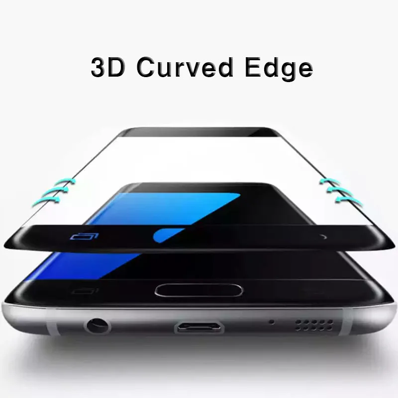 Чехол из закаленного стекла для телефона samsung s6 edge plus s7 чехол защитная оболочка