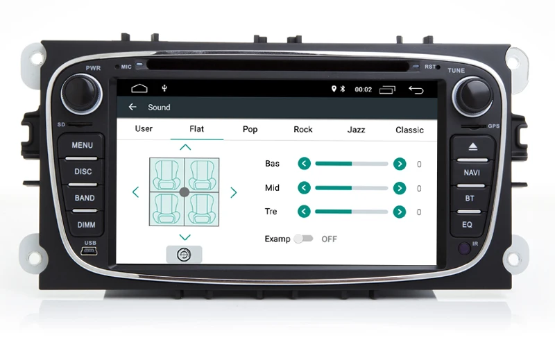 Двойной Din 7 ''Android 9 0 четырехъядерный автомобильный DVD GPS плеер для FORD Focus Mondeo C MAX