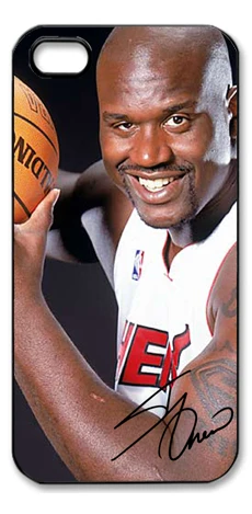 Shaquille O'Neal signed basketball star fashion case cover for iphone 4 4s 5 5s 5c made of the best materials ABS FF28990 |