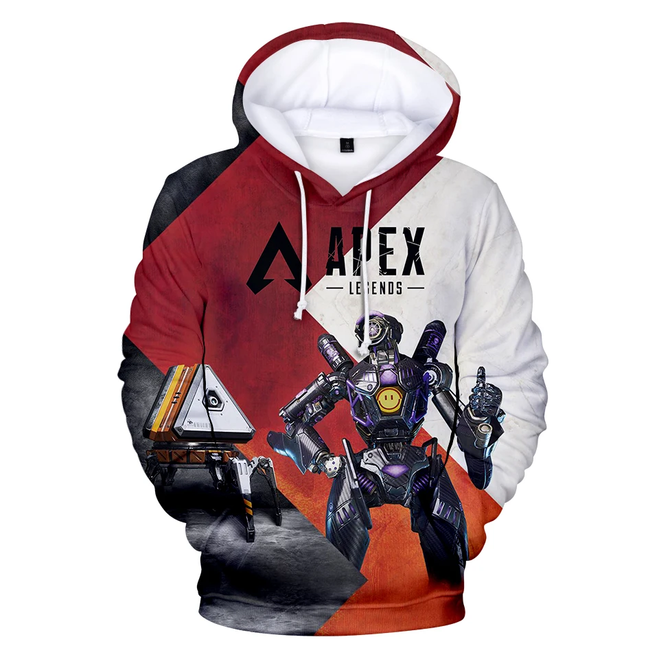 Горячая игра 3D Толстовка Apex легенды толстовка для мальчиков и девочек черный