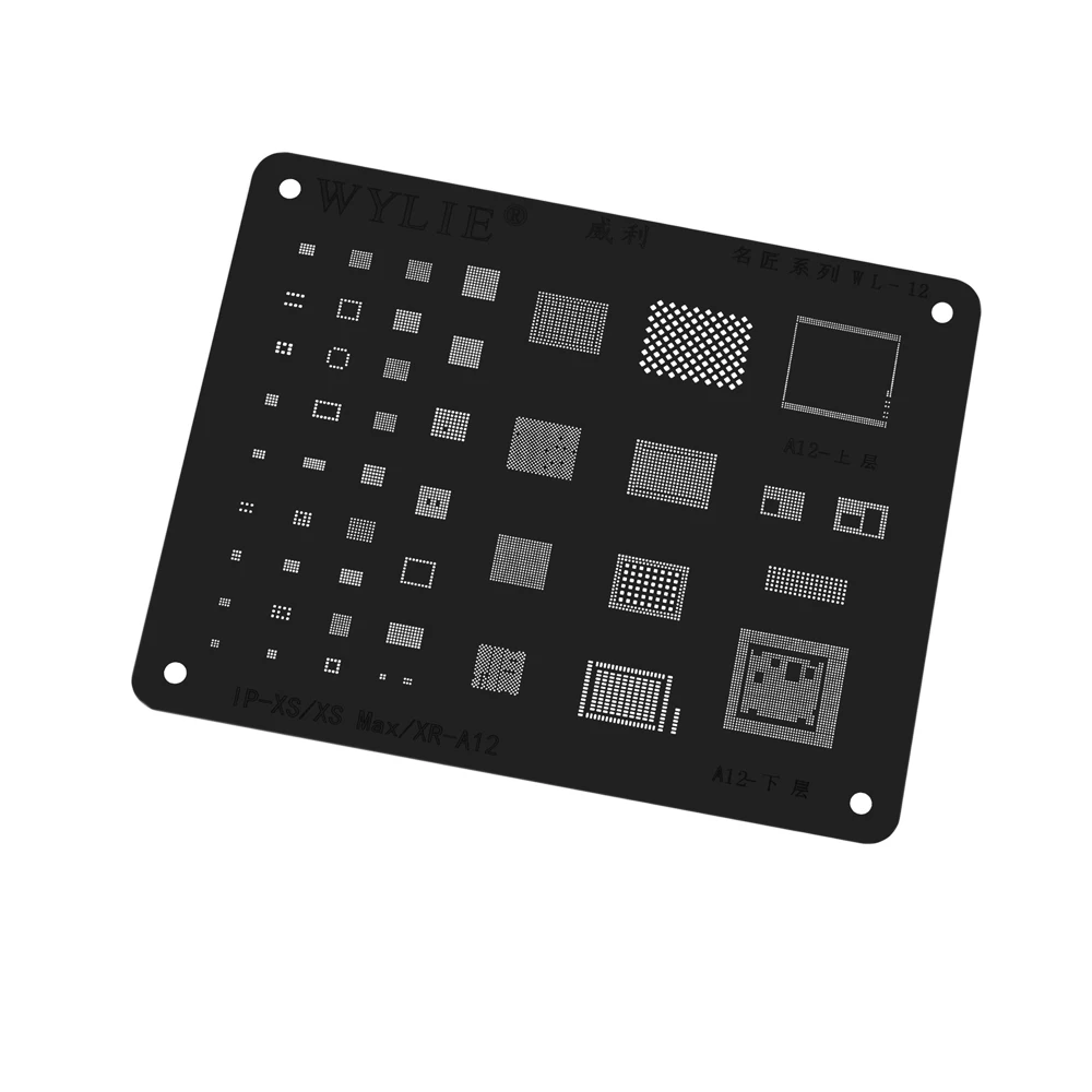 WYLIE черный трафарет Универсальный для iPhone 5 6 6S 7 8 X XS MAX XR IC жесткий диск ЖК экран