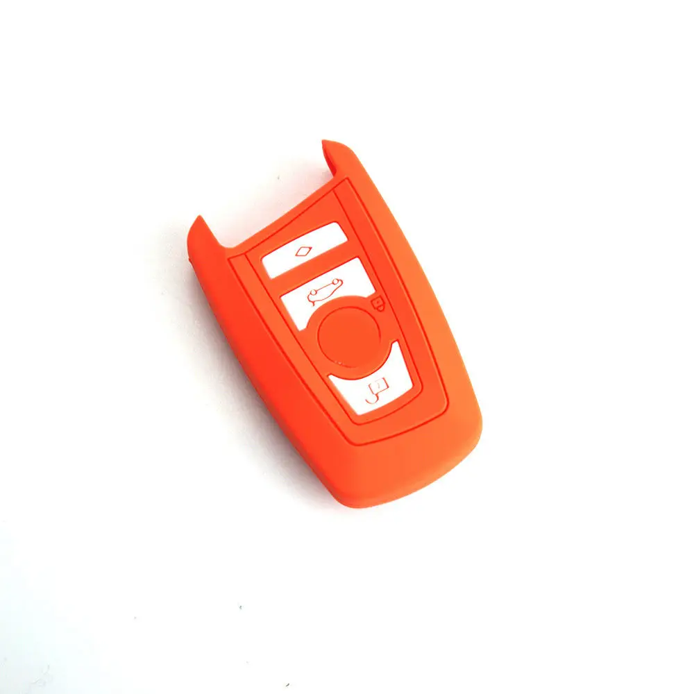 

BBQ@FUKA 50Pcs Automobile Remote Key Case Cover Car Silicone Skin Fob Shell Fit For BMW 5 7 Series 4 Buttons colorful auto parts