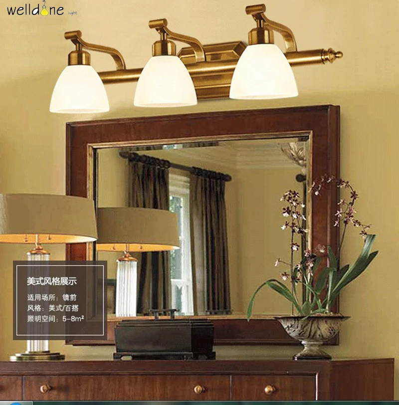 Настенный светильник в европейском стиле светодиодная стеклянная и железная