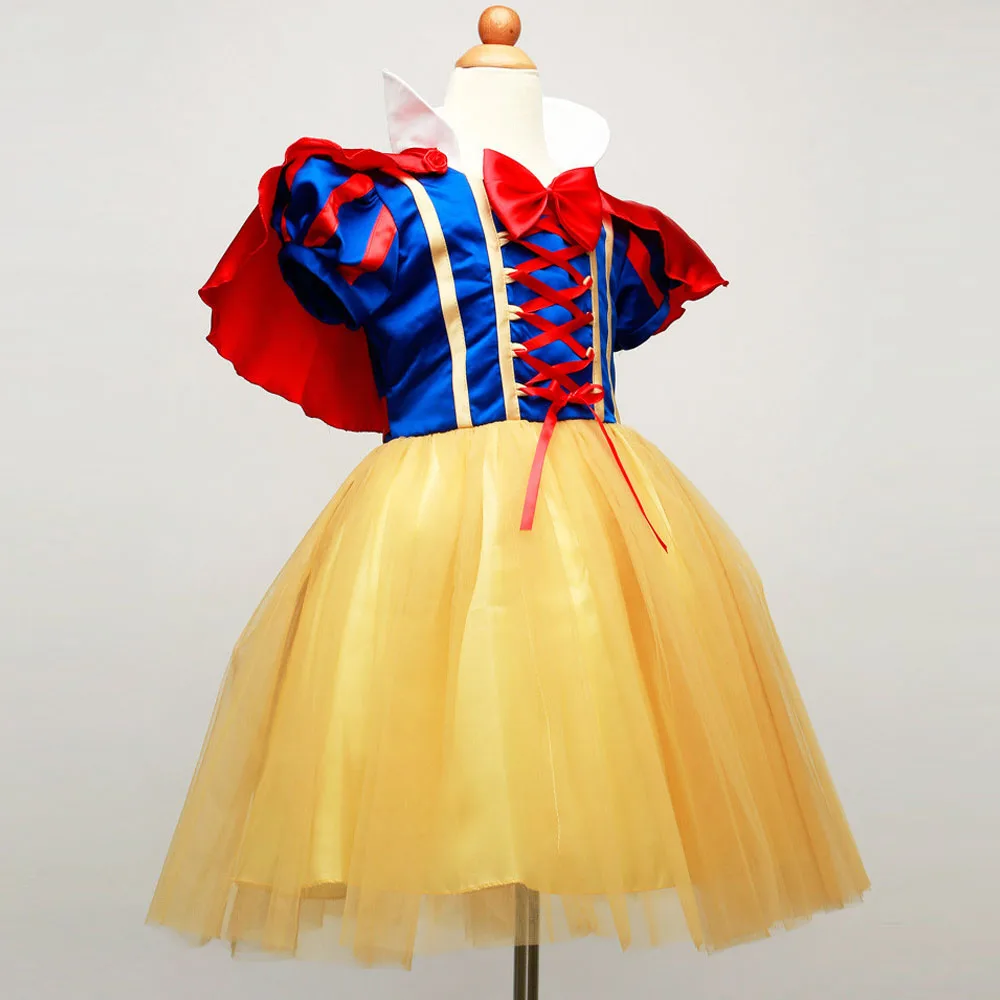 HOT Summer Girls Snow White Princess Dresses for Kids Baby Girl Cosplay Costume Birthday Clothes Children's Party Dress Clothing | Детская