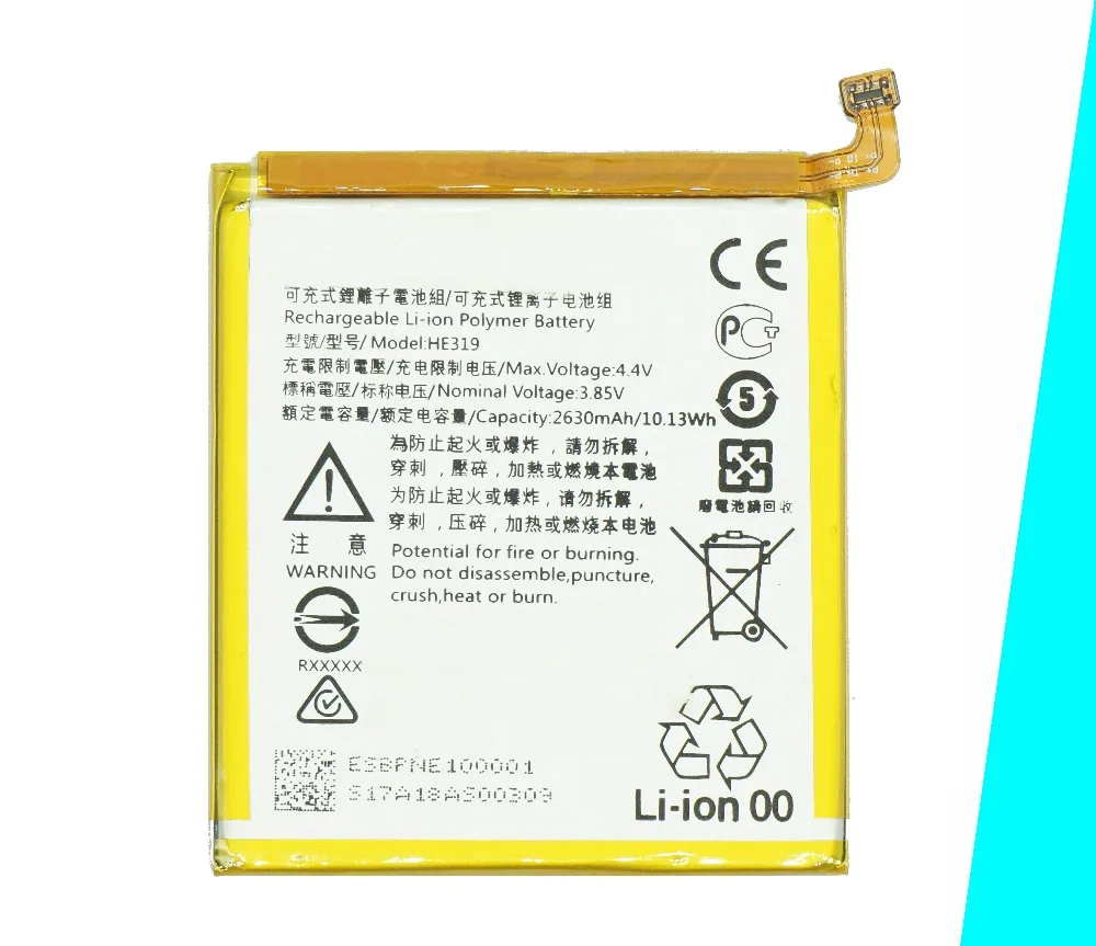 EVENZEAL 15PCS/LOT Smart Mobile Phone Replacement Battery For Nokia 3 1038 1028 1032 TA-1020 HE319 / HE 319 2630mAh 10.13Wh | Мобильные