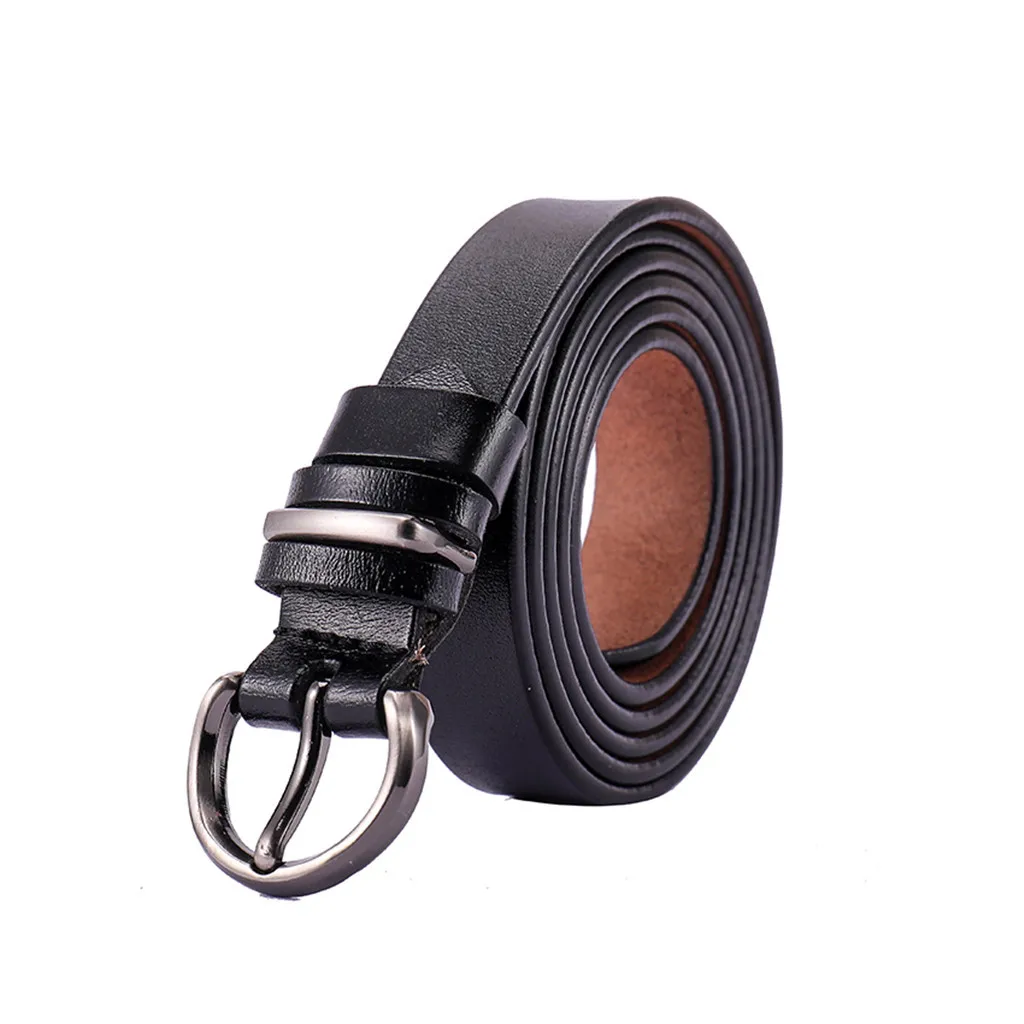Мужской ремень SAGACE тонкий однотонный из натуральной кожи с пряжкой | Аксессуары