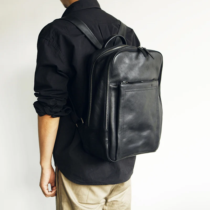 Мужской рюкзак LANSPACE из коровьей кожи Модный повседневный функциональный