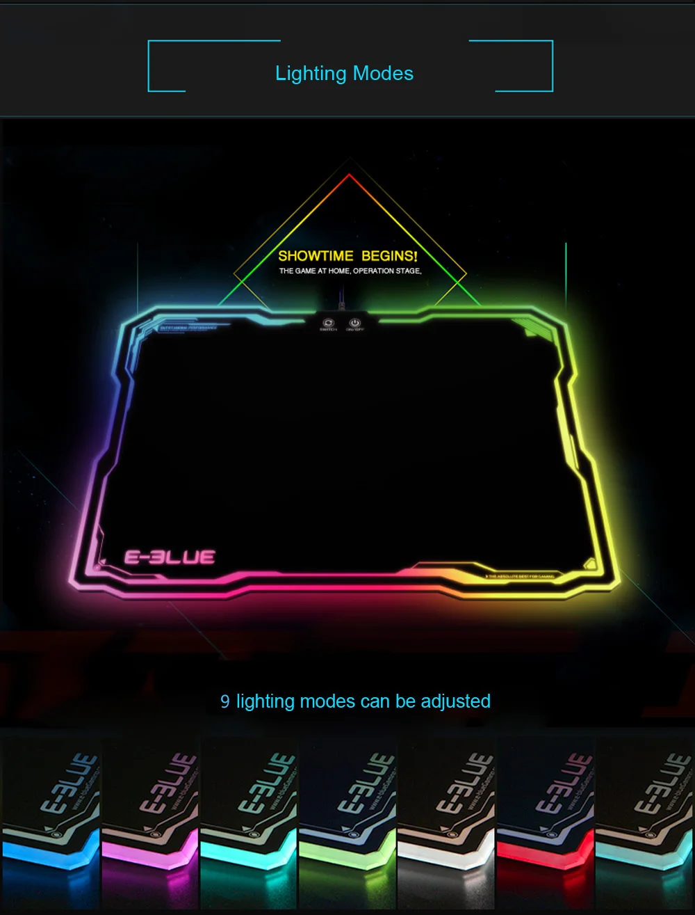 Коврик для мыши E 3LUE EMP013 с подсветкой RGB|mouse pad|mouse mouse padlight pad |