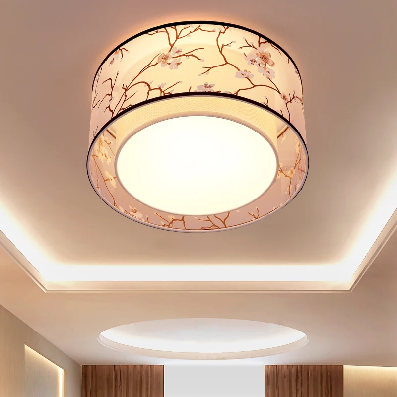 Купи Modern Square / Round Fabric Cloth Led Ceiling Light Atmosphere Fabric & Iron Lampshade for Living Room.Bedroom Lighting Fixture за 4,320 рублей в магазине AliExpress