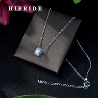 hibride fashion gold color necklaces pendants flower cluster clear crystal zirconia necklaces for women jewelry p01