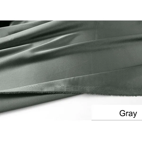 Gray Микро-эластичный имитированный шелк атласная ткань для платья невесты из плотного шармеза для свадебного платья двора - Цвет: Gray