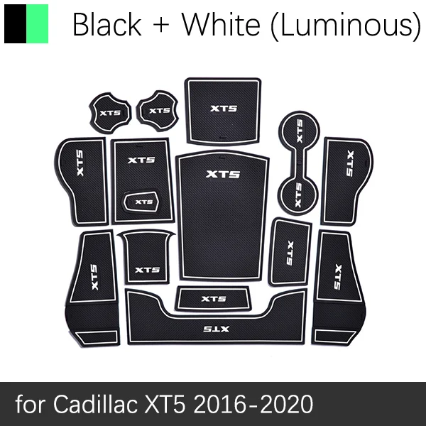Противоскользящий резиновый слот для ворот коврик для Cadillac ATS XTS SRX XT XT5 2013 аксессуары наклейки - Color Name: White XT5 16-20