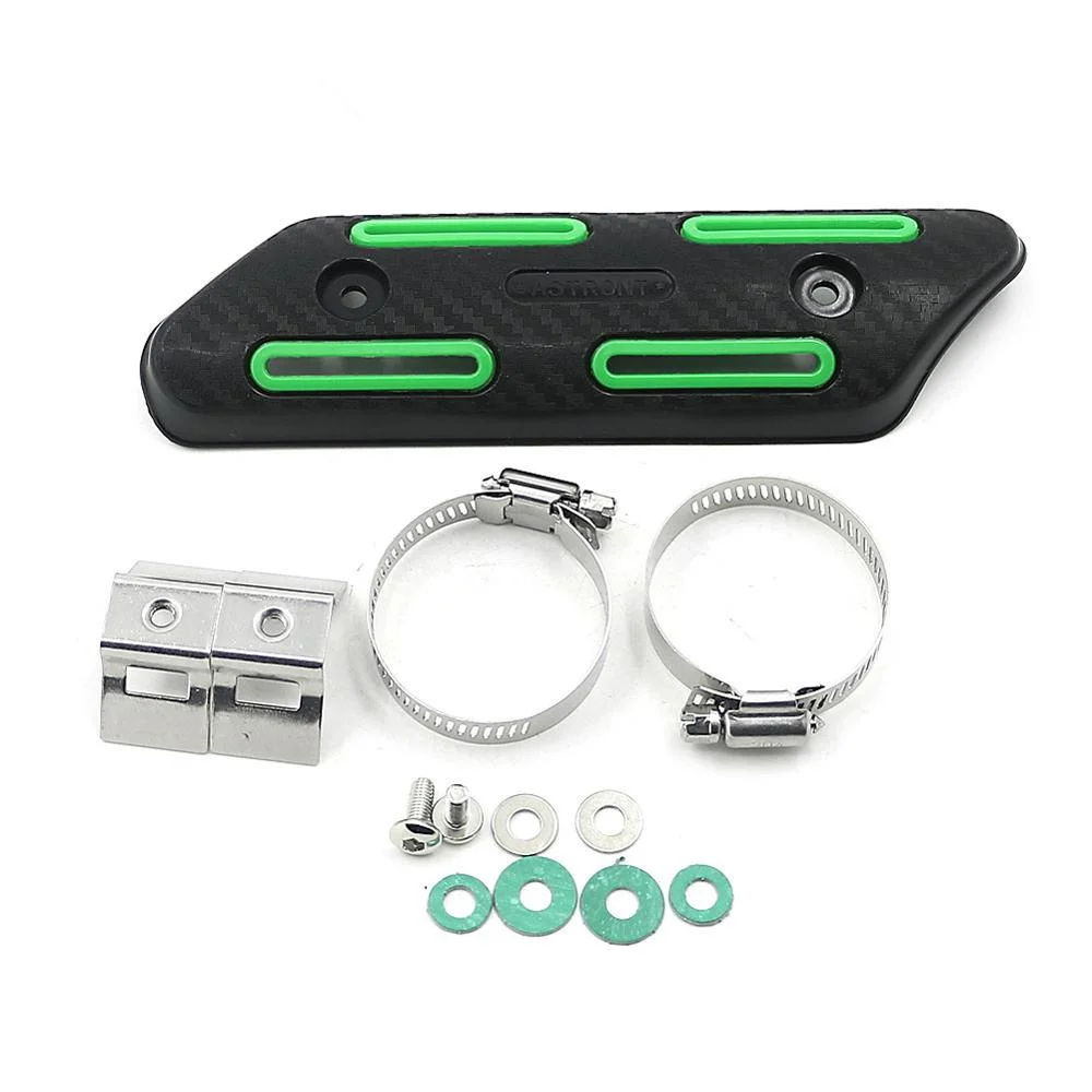 green Мотоцикл выхлопной тепловой щит Защитная крышка для KTM EXC SXF Honda CRF CB Yamaha YZF WR Kawasaki KXF KX Suzuki RM - Цвет: green