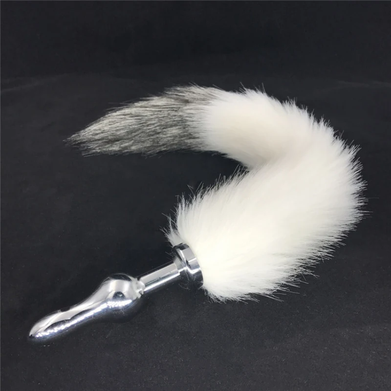 Anal Plug Faux Fox Tail Butt Stopper Stainless Steel Fetish Toys Adult Game Dilator Sex for Women H8-97G | Красота и здоровье