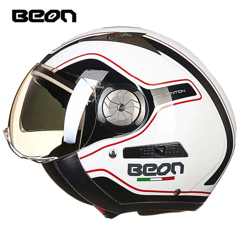 BEON модный мотоциклетный шлем скутер Ретро двойной объектив moto casco B 216|scooter helmet