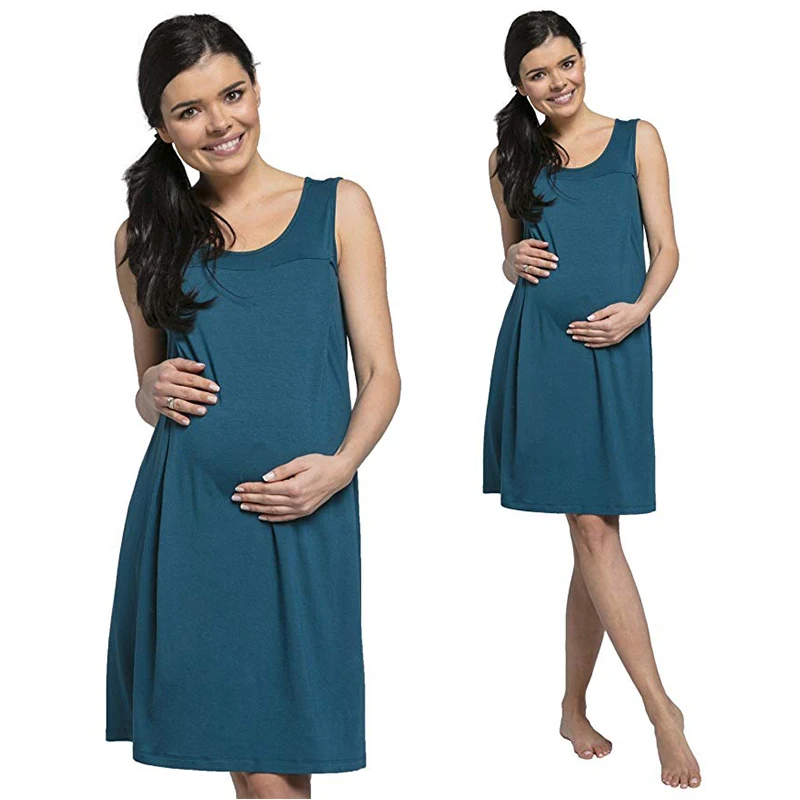 Sleeveless Womens Breastfeeding Dresses Pregnancy Clothes Casual Maternity Pregnant Nursing Dress Summer Comfortable Vest | Мать и