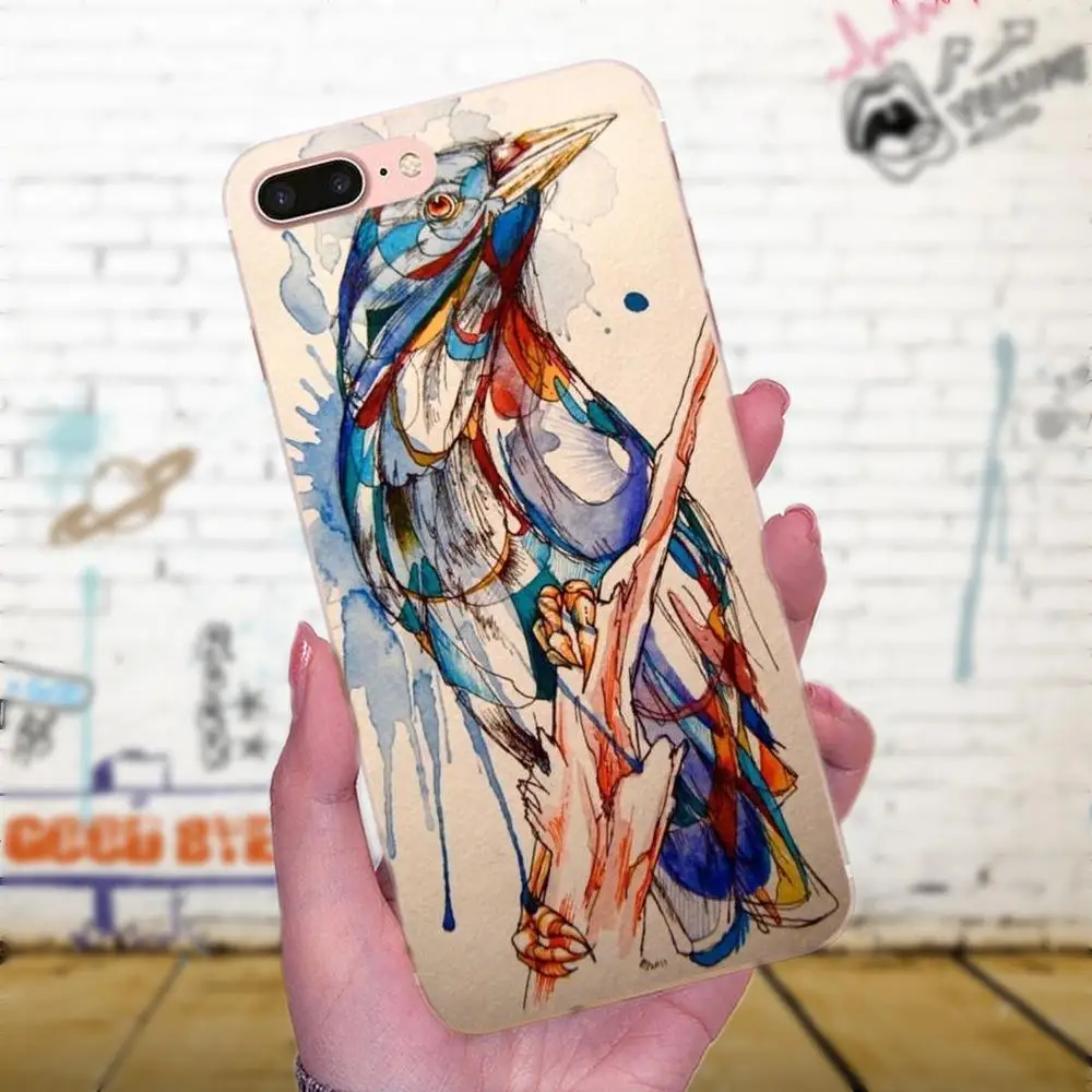 Мягкий чехол для телефона Huawei Honor 4C 5A 5C 5X6 6C 6A 6X7 7X8 9 V8 V10 Y3II Y5II Y6II G8 P7 Play Lite с птицами