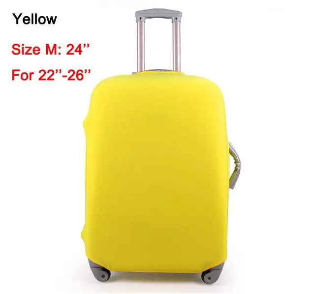 Yellow M Твердые масштабных дорожных чемоданов, защитный корпус эластичный Чемодан защитный корпус r пылезащитный чехол туристические принадлежности для 18 to30 дюймов Чехол - Цвет: Yellow M