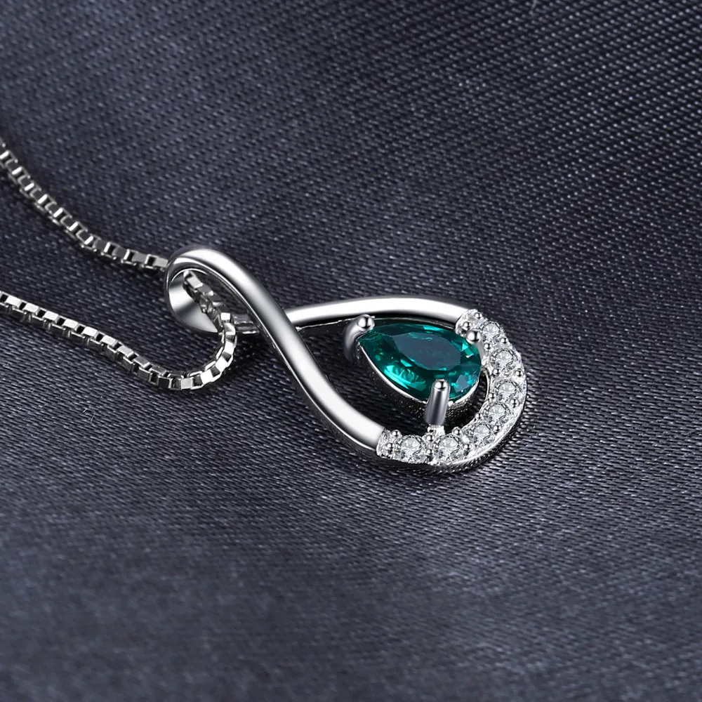 JewelryPalace Мода 0 45 карат создания Изумрудный Цепочки и ожерелья Кулон Изысканные 925
