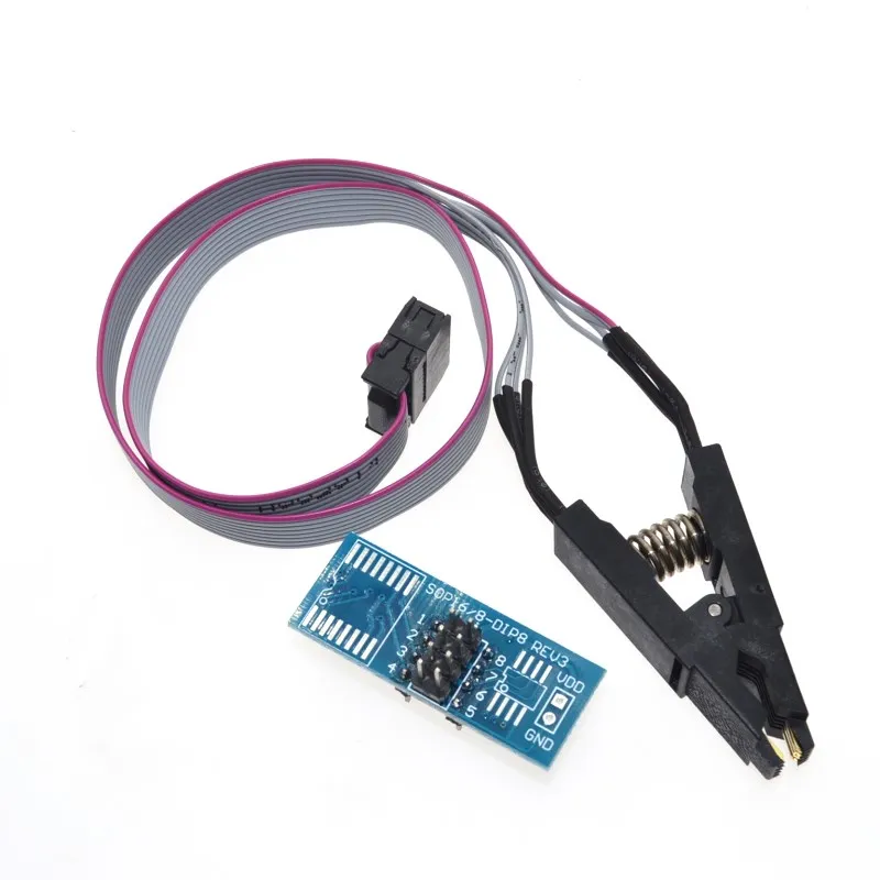 SOIC8 SOP8 тестовый зажим для программирования в цепи EEPROM 93CXX/25CXX/24CXX на USB программатор