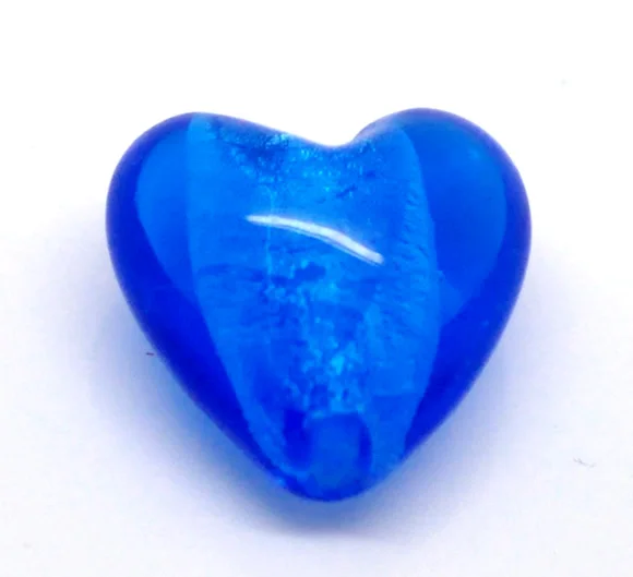 DoreenBeads синие стеклянные бусины в форме сердца 20x20 мм (3/4 &quotx3/4&quot) продаются партии
