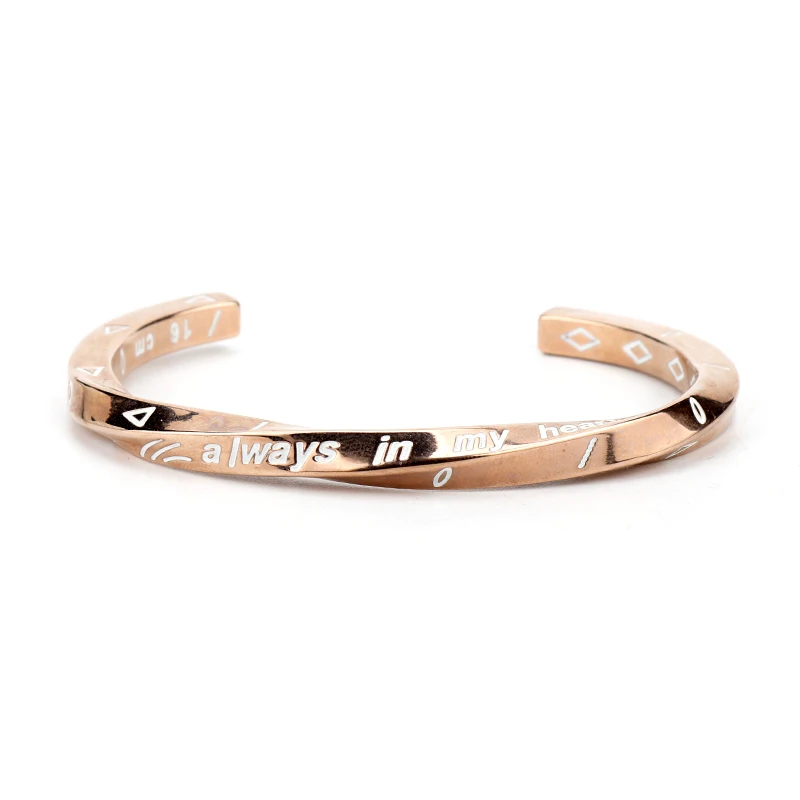 Браслет талисман всегда в моем сердце из нержавеющей стали с