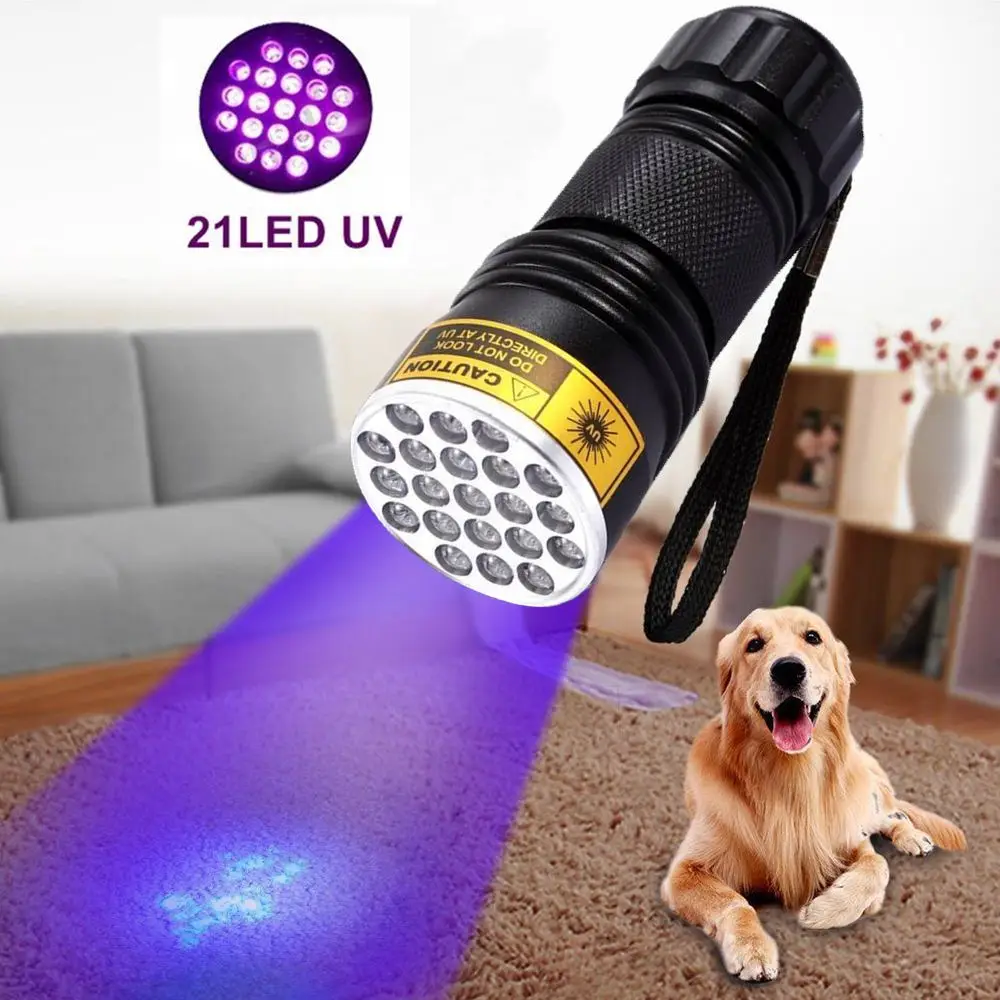 21UV Black ALONEFIRE 21 Led 395nm ультрафиолетовый светильник кошка собака домашнее животное моча деньги путешествия отель Невидимый УФ детектор Лампа вспышка светильник AAA батарея - Испускаемый цвет: 21UV Black