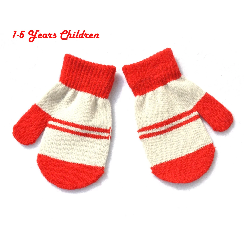 

Winter Warm Gloves Children Knitted Stretch Mittens Kids Girls Glove Full Finger Gloves For Children Toddler Kids Guantes 1 Pair