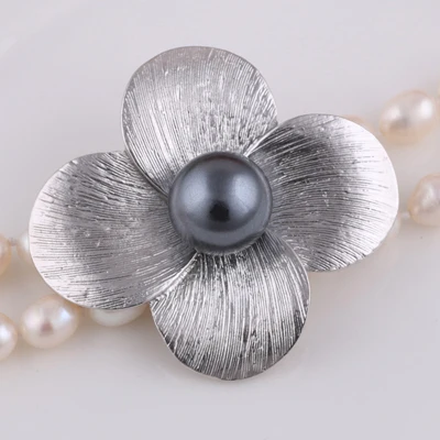 Брошь цветок из горного хрусталя броши с искусственным жемчугом для женщин