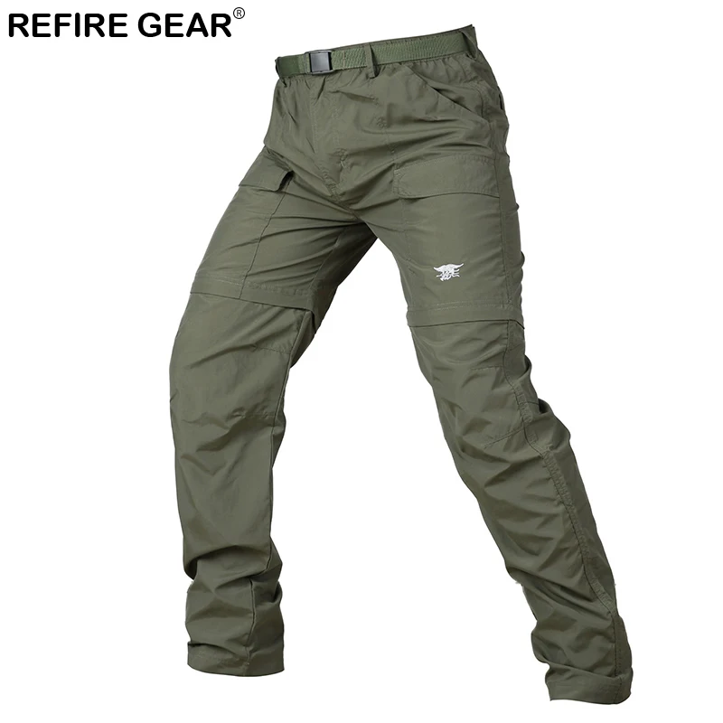 Мужские тактические брюки ReFire Gear легкие быстросохнущие камуфляжные для походов