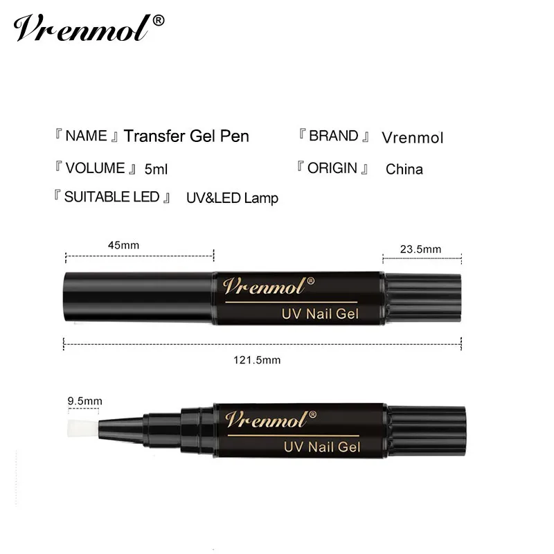 Vrenmol Звездная концертная вывеска переводная Ongles Brosse искусство Топ Блан гель лак