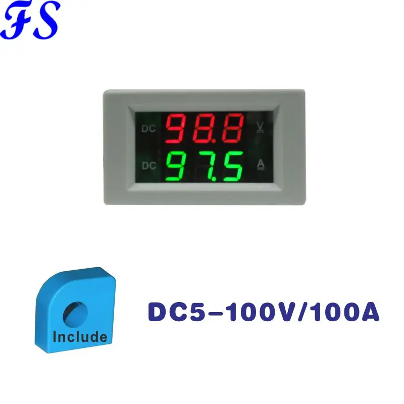DC 5 100 в 100A измеритель напряжения Холла 0 39 дюйма светодиодный цифровой вольтметр