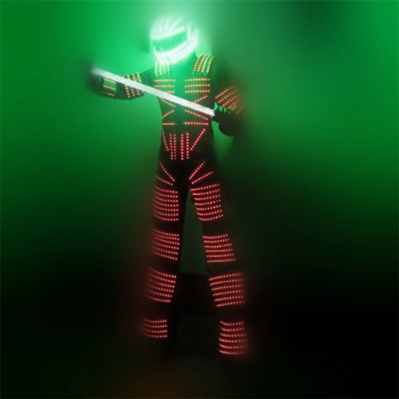 Полноцветный светодиодный светящийся костюм со светодиодным