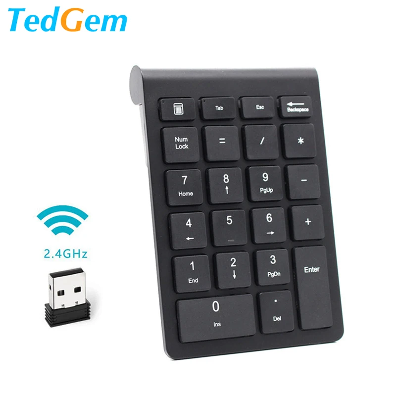 Черная клавиатура 22 клавиши мини Numpad Беспроводная Bluetooth цифровая клавиатура для Apple ПК клавиатуры