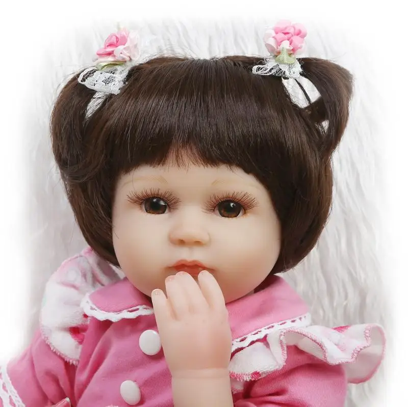 Новорожденных девочек чистые Reborn Baby18 &quotвсего тела силикона Baby Doll девочка