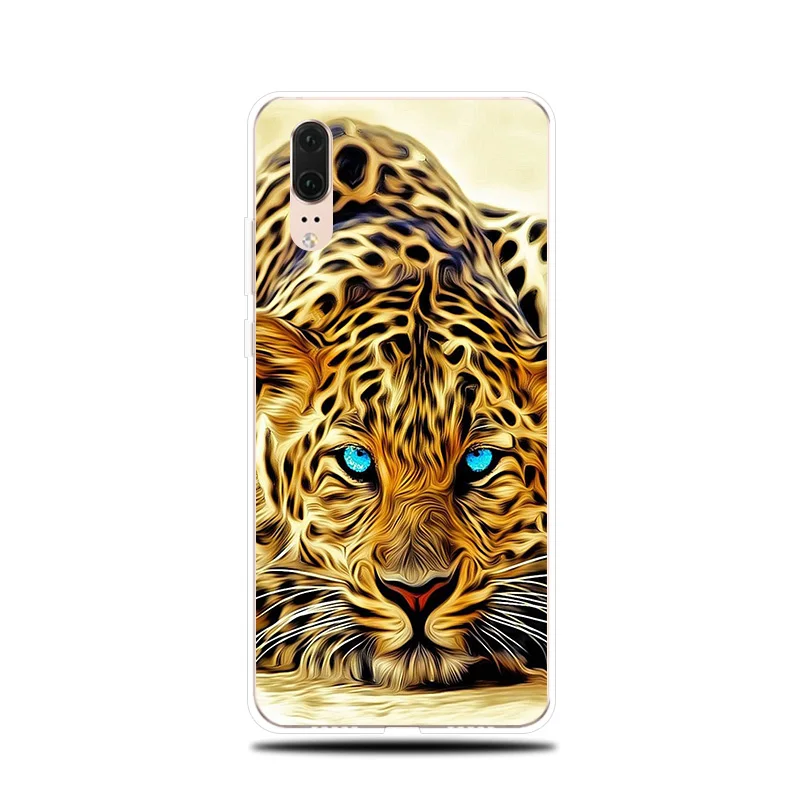 Силиконовый чехол для телефона Cheetah Tiger Lion Huawei P8 P9 Lite 2017 P Smart 2019 мягкий P10 P20 P30 Pro |