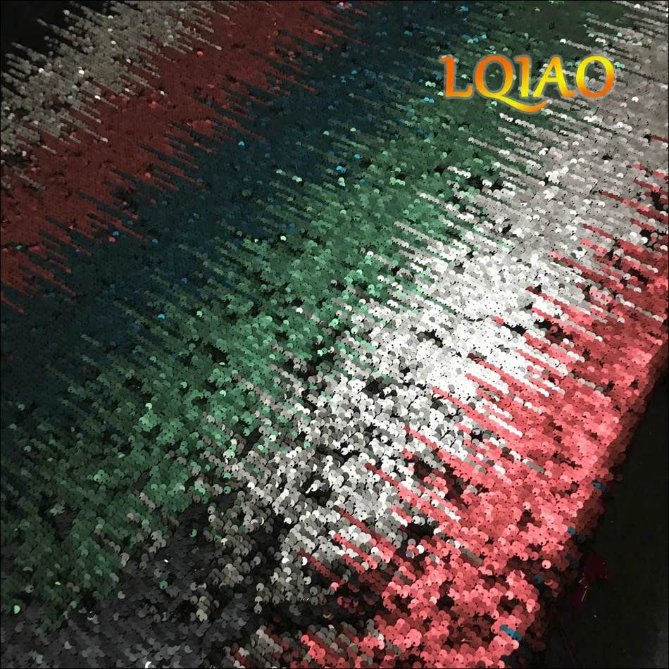 Русалка рыбья чешуя блесток ткань на дворе Реверсивный аппликация для