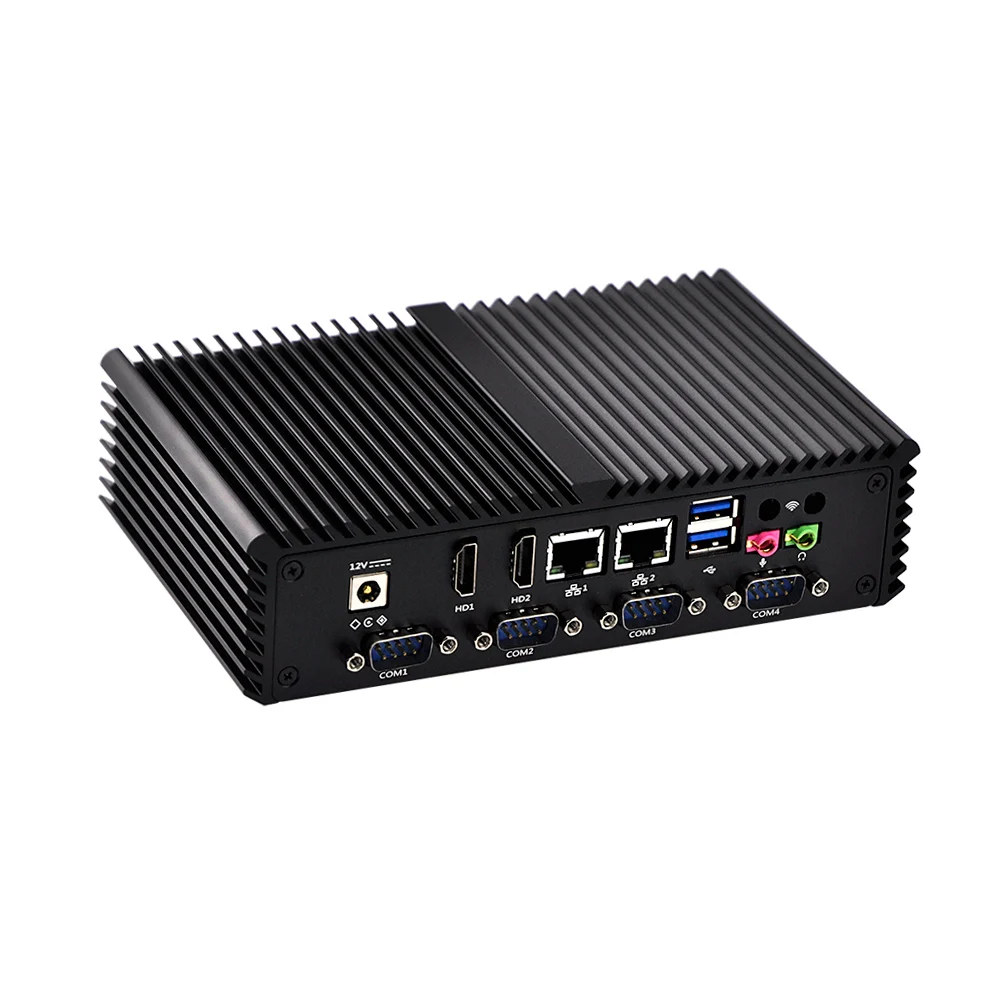 Qotom Мини ПК безвентиляторный Q350P с процессором Core i5 4200U опция RS485 VGA WIFI 3G/4G KIOSK IPC|Мини