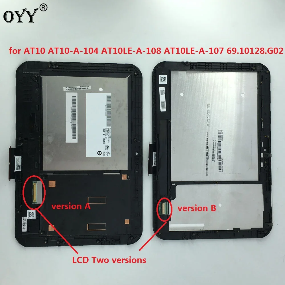 ЖК дисплей сенсорный экран дигитайзер стекло в сборе для Toshiba Excite Pad AT10 A 104 AT10LE 108 69