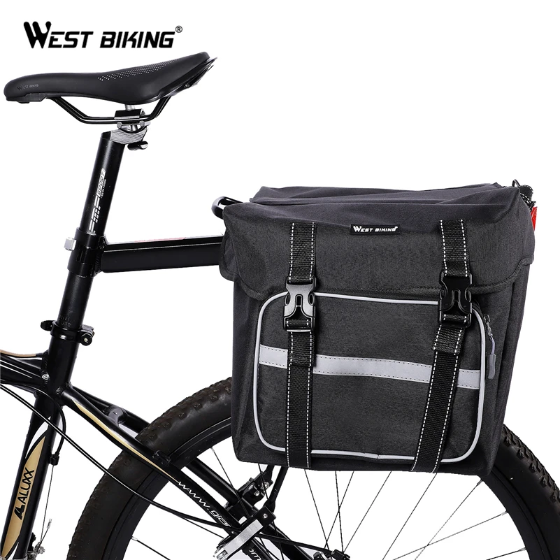 

WEST BIKING 25L Bicycle Panniers Cycling Bags Retro Luggage Carrier Basket Rear Seat Rack Trunk Bags MTB Bicycle Accessories