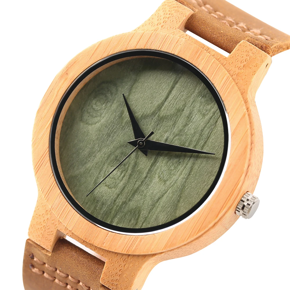 

Quartz Men's Watches Nature Wood Simple Sport Watch Hot Analog Bamboo Women Trendy Wrist Watch relogio masculino Xmas