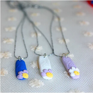 Factory direct creative handmade ceramic flower bright candy necklace girls favorite summer jewelry clavicle chain | Украшения и