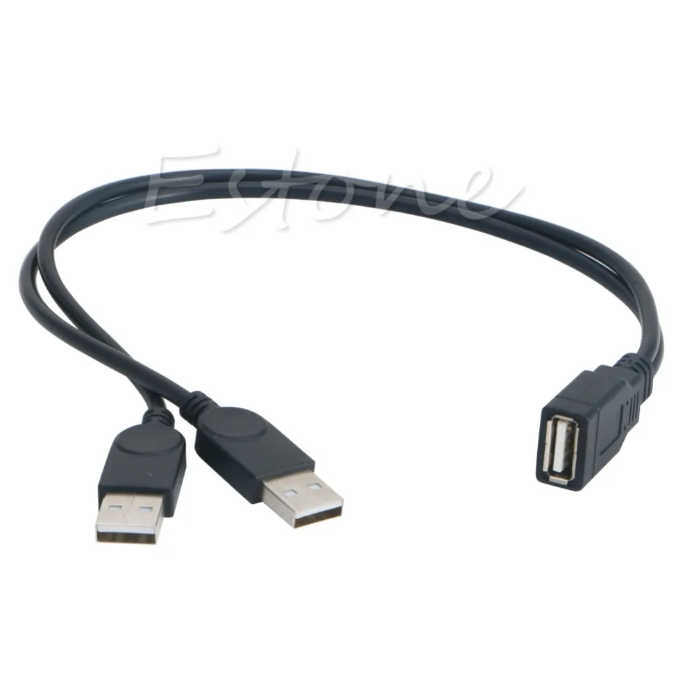 26 см двойной USB 2 0 A штекер Женский Y кабель удлинитель адаптер питания |