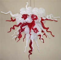 fashion art light 100 handmade murano glass dining room chandelier white and red