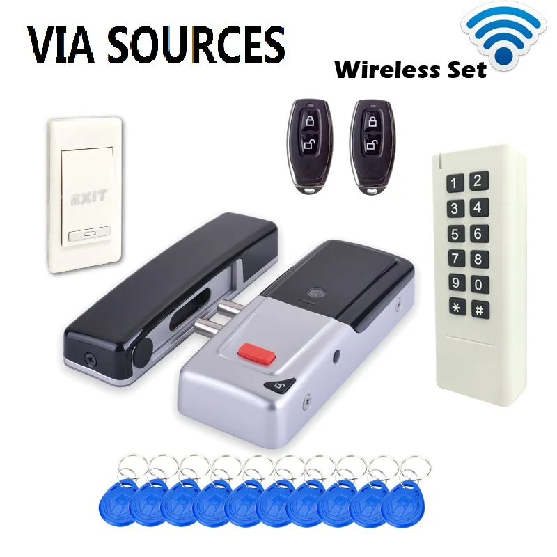 Direct Factory RFID Keypad Remote Control Exit Button Wireless 433Mhz Access Kit Electric Door Lock | Безопасность и защита