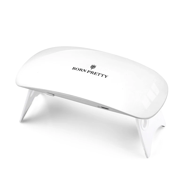 white lamp Сушилка для ногтей BORN PRETTY, СВЕТОДИОДНЫЙ УФ-светильник, 6 Вт, мини, розовый, белый, USB, лампа для маникюра, сушка, все Гель-лак для ногтей, инструменты для дизайна ногтей - Цвет: white lamp
