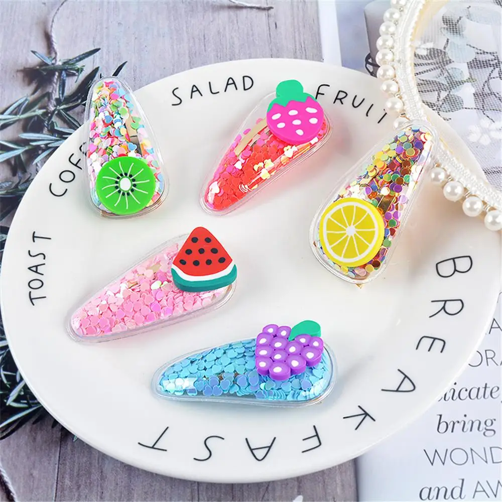 2020 New Cute Colorful Sequins Fruit Hair Clips Children Fancy Lemon Hairpins Barrettes Hairgrip Kids Headwear Accessories | Детская