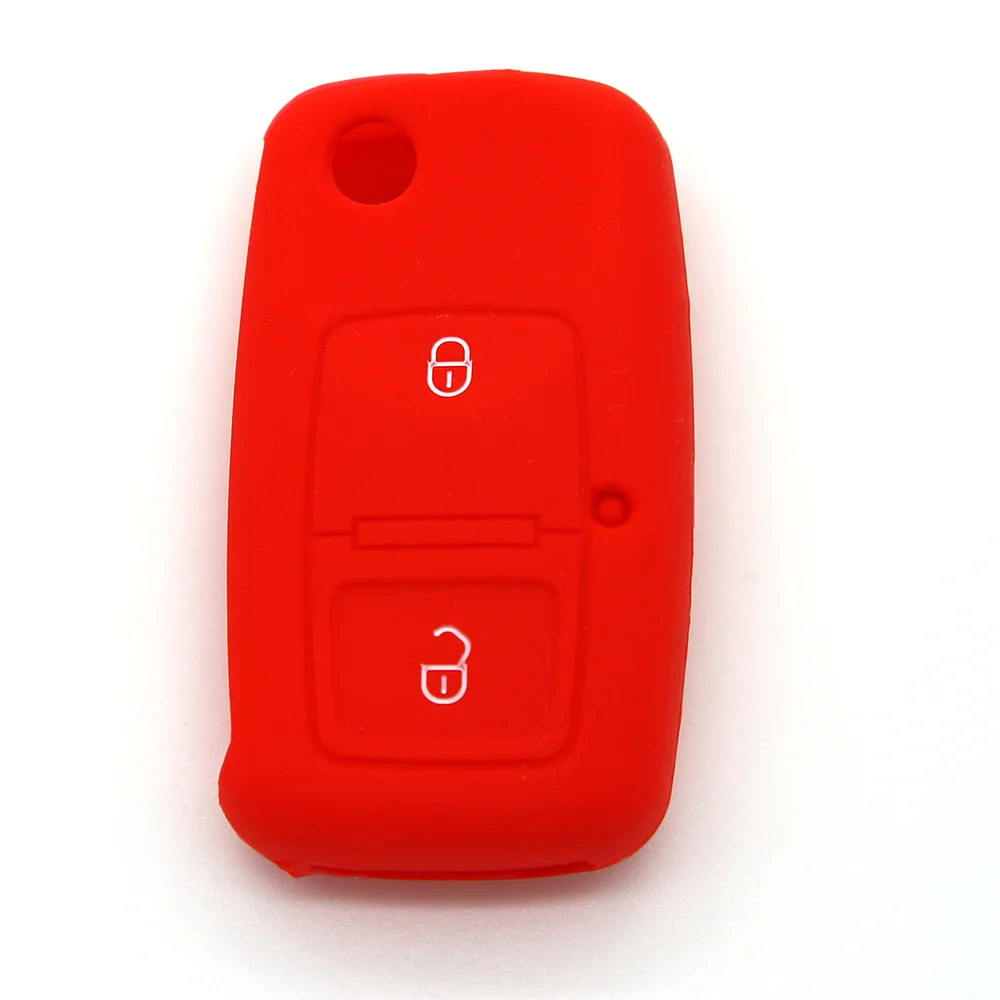 Мягкий на ощупь силиконовый для ключа автомобиля чехол Volkswagen Passat Polo Golf SKODA auto Key